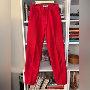 Guess Vintage Hi Rise Jeans.  Red!   Size 30
